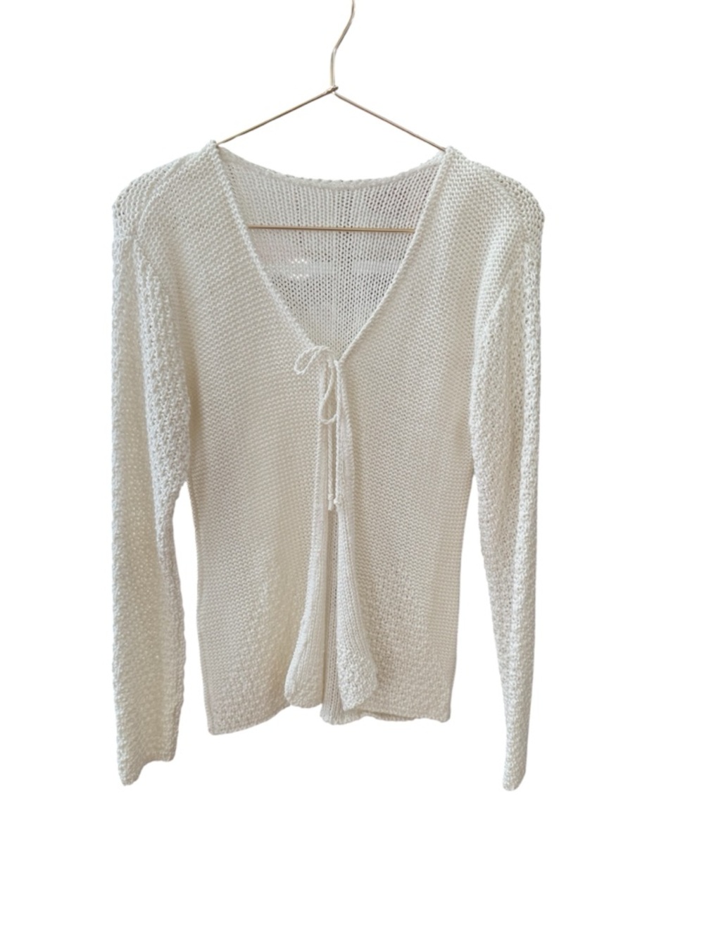 Vintage Handmade crochet  Knit Tie-Front Women’s Cardigan. Amazing Detailing